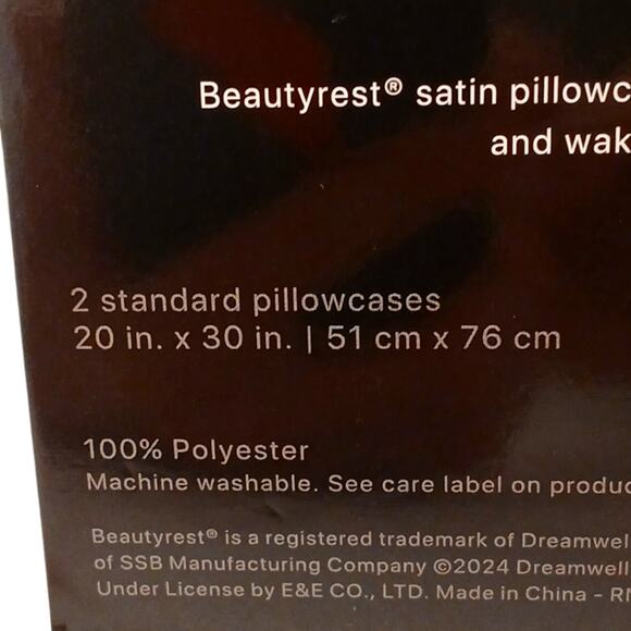 2 Pc Beautyrest STANDARD Satin Pillowcases BLUE Silky Therapeutic Ha… - Picture 7 of 9